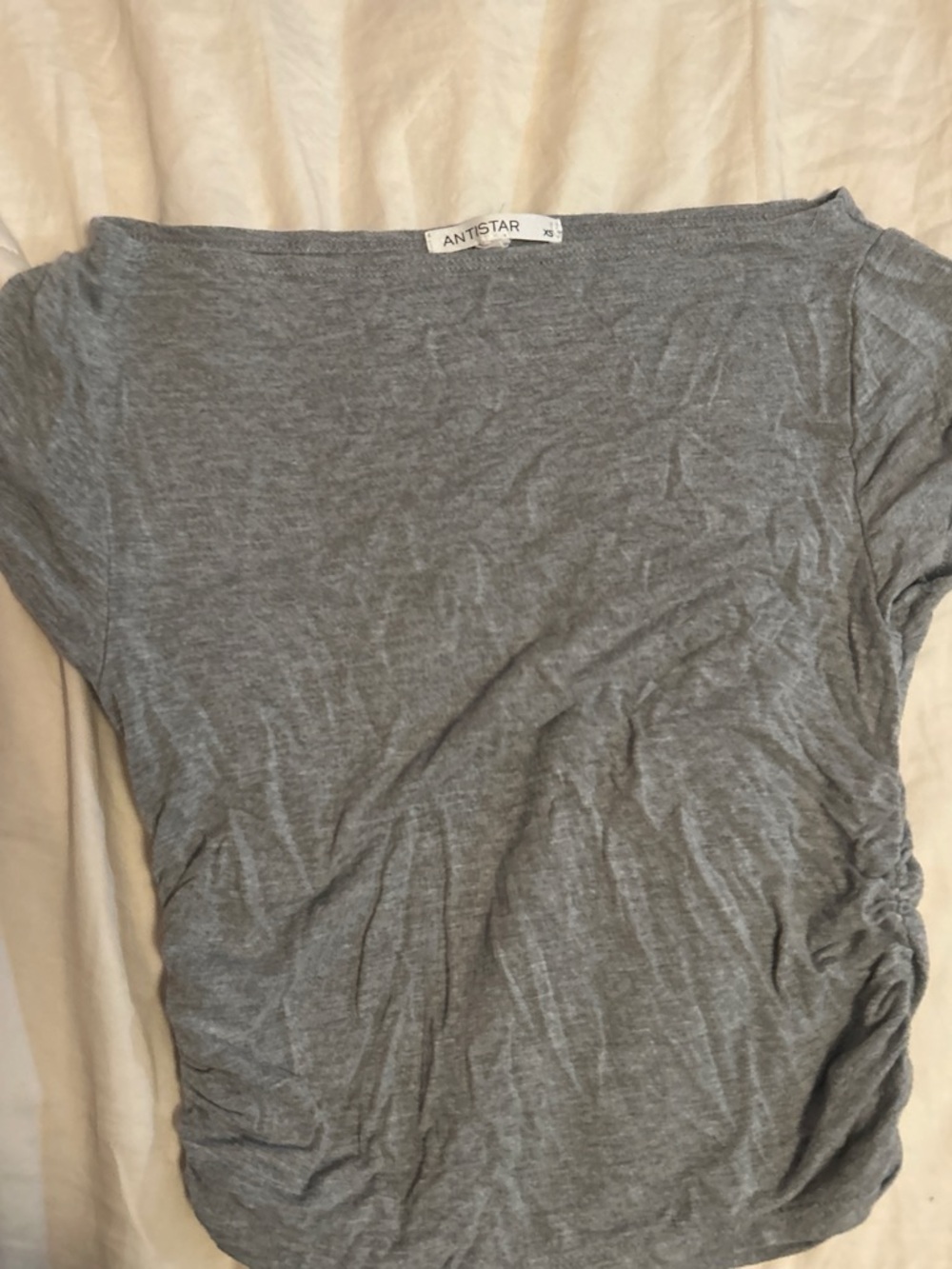 Lost Gray Boatneck Crop Top